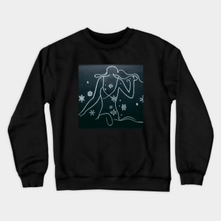 Swimming in Winter Crewneck Sweatshirt